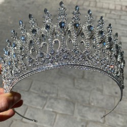 Gümüş Renk Zenna Gelin Tacı-HYTAC-18 Gümüş Renk Zenna Gelin Tacı-HYTAC-18