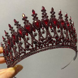 Bordo Zena Model Kına Ve Gelin Tacı-HYTAC-40 Bordo Zena Model Kına Ve Gelin Tacı-HYTAC-40