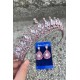 İvanna Pembe Gelin Kına Tacı Özel Gün Aksesuar Kadın Taç Ve Damla Mekik Küpe Takımı-IVANA-8 İvanna Pembe Gelin Kına Tacı Özel Gün Aksesuar Kadın Taç Ve Damla Mekik Küpe Takımı-IVANA-8