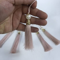 Pudra Gold Kapaklı İncili Püskül 1 Adet Boy 12 Cm-KAPPUSKUL-14