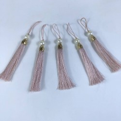 Pudra Gold Kapaklı İncili Püskül 1 Adet Boy 12 Cm-KAPPUSKUL-14