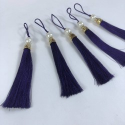 Mürdüm Gold Kapaklı İncili Püskül 1 Adet Boy 12 Cm-KAPPUSKUL-16