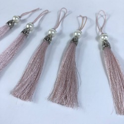 Pudra Gümüş Kapaklı İncili Püskül 1 Adet Boy 12 Cm-KAPPUSKUL-30