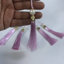 Pembe Gold Kapaklı İncili Püskül 1 Adet Boy 12 Cm-KAPPUSKUL-5