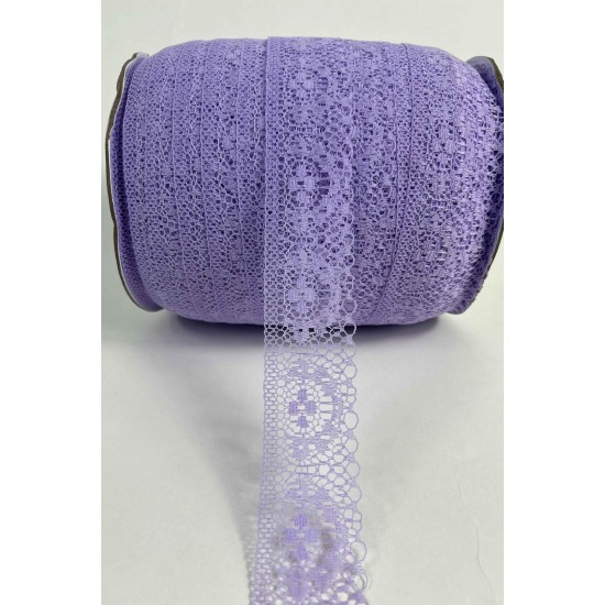 Lila Dantel Şerit,Kenar S&uuml;s&uuml;,Dekoratif Dantel,Tek Taraflı En 5 Cm Boy 1 Metre-KBLY-1001