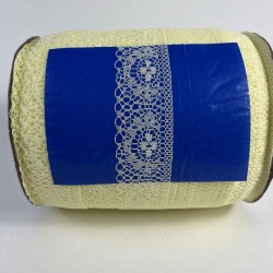 A&ccedil;ık Sarı Dantel Şerit,Kenar S&uuml;s&uuml;,Dekoratif Dantel,Tek Taraflı En 5 Cm Boy 1 Metre-KBLY-1003
