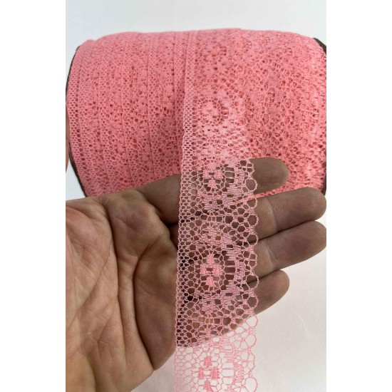 Yavruağzı Dantel Şerit,Kenar S&uuml;s&uuml;,Dekoratif Dantel,Tek Taraflı En 5 Cm Boy 1 Metre-KBLY-1004