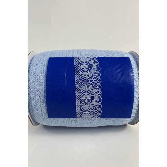 Bebe Mavi Dantel Şerit,Kenar S&uuml;s&uuml;,Dekoratif Dantel,Tek Taraflı En 5 Cm Boy 1 Metre-KBLY-1006