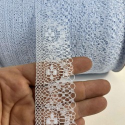 Bebe Mavi Dantel Şerit,Kenar S&uuml;s&uuml;,Dekoratif Dantel,Tek Taraflı En 5 Cm Boy 1 Metre-KBLY-1006