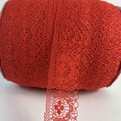 Kırmızı Dantel Şerit,Kenar S&uuml;s&uuml;,Dekoratif Dantel,Tek Taraflı En 5 Cm Boy 1 Metre-KBLY-1007