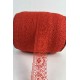 Kırmızı Dantel Şerit,Kenar S&uuml;s&uuml;,Dekoratif Dantel,Tek Taraflı En 5 Cm Boy 1 Metre-KBLY-1007