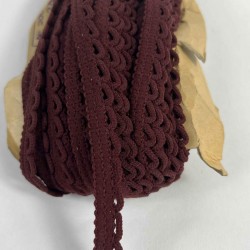 Bordo Zincirli Şerit 1 cm En &ndash; Kenar S&uuml;s&uuml;, Dekoratif Şerit ve El İşi Aksesuarı (1 Metre)-KBLY-1008