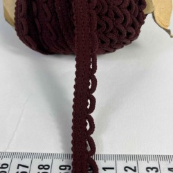 Bordo Zincirli Şerit 1 cm En &ndash; Kenar S&uuml;s&uuml;, Dekoratif Şerit ve El İşi Aksesuarı (1 Metre)-KBLY-1008