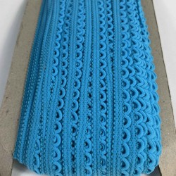 Mavi Zincirli Şerit 1 cm En &ndash; Kenar S&uuml;s&uuml;, Dekoratif Şerit ve El İşi Aksesuarı (1 Metre)-KBLY-1009