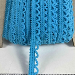 Mavi Zincirli Şerit 1 cm En &ndash; Kenar S&uuml;s&uuml;, Dekoratif Şerit ve El İşi Aksesuarı (1 Metre)-KBLY-1009