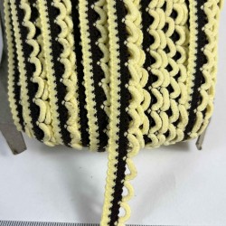 Koyu Krem Kahverengi Zincirli Şerit 1 cm En &ndash; Kenar S&uuml;s&uuml;, Dekoratif Şerit ve El İşi Aksesuarı (1 Metre)-KBLY-1012