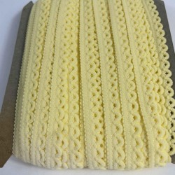 Sarı Zincirli Şerit 1 cm En &ndash; Kenar S&uuml;s&uuml;, Dekoratif Şerit ve El İşi Aksesuarı (1 Metre)-KBLY-1015