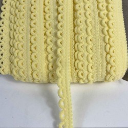 Sarı Zincirli Şerit 1 cm En &ndash; Kenar S&uuml;s&uuml;, Dekoratif Şerit ve El İşi Aksesuarı (1 Metre)-KBLY-1015