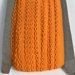 Turuncu Zincirli Şerit 1 cm En &ndash; Kenar S&uuml;s&uuml;, Dekoratif Şerit ve El İşi Aksesuarı (1 Metre)-KBLY-1017