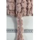 Koyu Pudra Tavşan T&uuml;yl&uuml; Peluş Şerit &ndash; Yumuşak Dokulu Dekoratif Kenar S&uuml;s&uuml; (1 Metre)-KBLY-1020