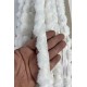 A&ccedil;ık Krem Tavşan T&uuml;yl&uuml; Peluş Şerit &ndash; Yumuşak Dokulu Dekoratif Kenar S&uuml;s&uuml; (1 Metre)-KBLY-1022