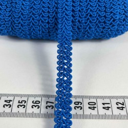 Saks Mavi Ko&ccedil; Boynuzu Şerit &ndash; Dekoratif Kenar S&uuml;s&uuml; ve El İşi Aksesuarı (3 Metre)-KBLY-1028