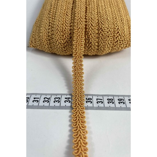 Bal Rengi Ko&ccedil; Boynuzu Şerit &ndash; Dekoratif Kenar S&uuml;s&uuml; ve El İşi Aksesuarı (3 Metre)-KBLY-1029