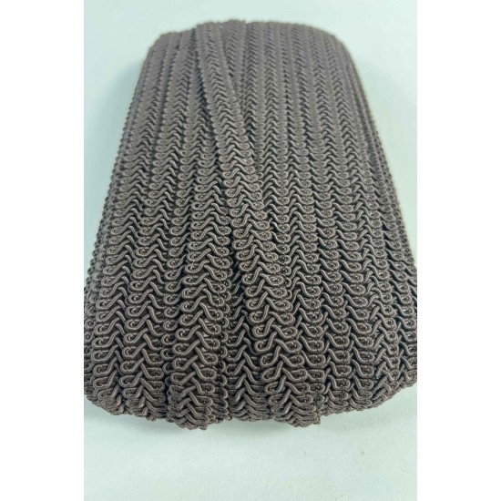 Koyu Kahverengi Ko&ccedil; Boynuzu Şerit &ndash; Dekoratif Kenar S&uuml;s&uuml; ve El İşi Aksesuarı (3 Metre)-KBLY-1032