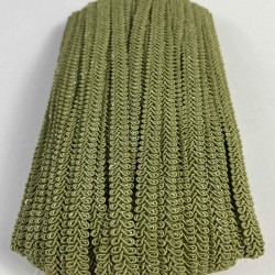 Koyu K&uuml;f Yeşili Ko&ccedil; Boynuzu Şerit &ndash; Dekoratif Kenar S&uuml;s&uuml; ve El İşi Aksesuarı (3 Metre)-KBLY-1033