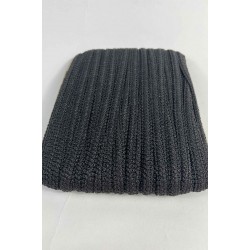 Siyah Dikişli Ko&ccedil; Boynuzu Şerit &ndash; Dekoratif Kenar S&uuml;s&uuml; ve El İşi Aksesuarı (3 Metre)-KBLY-1034