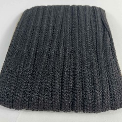 Siyah Dikişli Ko&ccedil; Boynuzu Şerit &ndash; Dekoratif Kenar S&uuml;s&uuml; ve El İşi Aksesuarı (3 Metre)-KBLY-1034