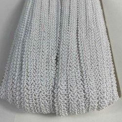 Beyaz Ko&ccedil; Boynuzu Şerit &ndash; Dekoratif Kenar S&uuml;s&uuml; ve El İşi Aksesuarı (3 Metre)-KBLY-1035