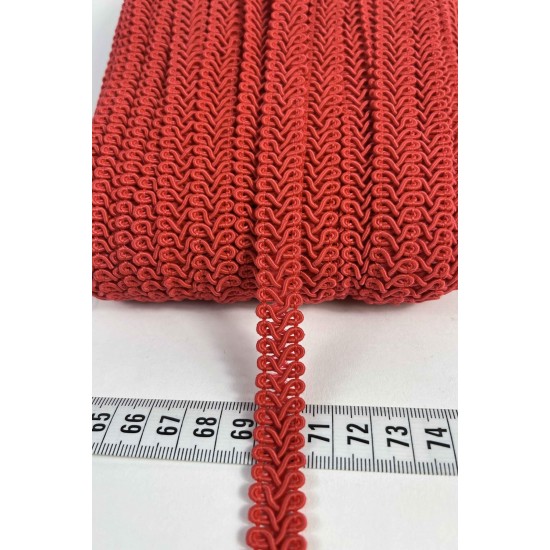 Kırmızı Ko&ccedil; Boynuzu Şerit &ndash; Dekoratif Kenar S&uuml;s&uuml; ve El İşi Aksesuarı (3 Metre)-KBLY-1036