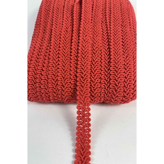 Kırmızı Ko&ccedil; Boynuzu Şerit &ndash; Dekoratif Kenar S&uuml;s&uuml; ve El İşi Aksesuarı (3 Metre)-KBLY-1036