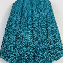 Turkuaz Ko&ccedil; Boynuzu Şerit &ndash; Dekoratif Kenar S&uuml;s&uuml; ve El İşi Aksesuarı (3 Metre)-KBLY-1037