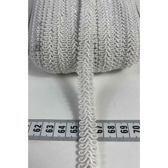 A&ccedil;ık Krem Ko&ccedil; Boynuzu Şerit &ndash; Dekoratif Kenar S&uuml;s&uuml; ve El İşi Aksesuarı (3 Metre)-KBLY-1039