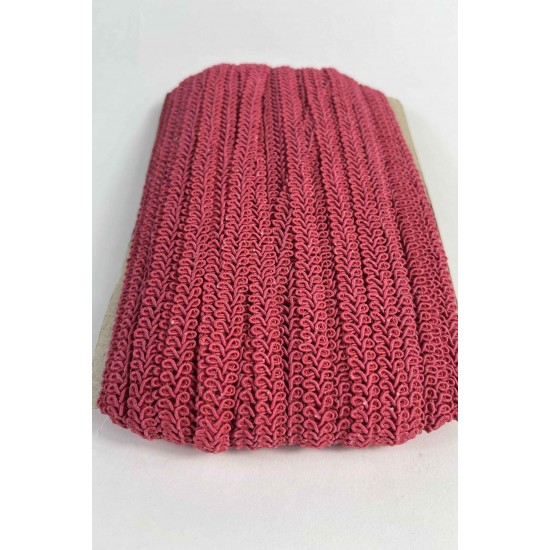 Bordo Ko&ccedil; Boynuzu Şerit &ndash; Dekoratif Kenar S&uuml;s&uuml; ve El İşi Aksesuarı (3 Metre)-KBLY-1041