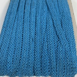 Mavi Ko&ccedil; Boynuzu Şerit &ndash; Dekoratif Kenar S&uuml;s&uuml; ve El İşi Aksesuarı (3 Metre)-KBLY-1043