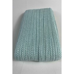 Su Yeşili Dikişli Ko&ccedil; Boynuzu Şerit &ndash; Dekoratif Kenar S&uuml;s&uuml; ve El İşi Aksesuarı (3 Metre)-KBLY-1045