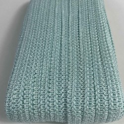 Su Yeşili Dikişli Ko&ccedil; Boynuzu Şerit &ndash; Dekoratif Kenar S&uuml;s&uuml; ve El İşi Aksesuarı (3 Metre)-KBLY-1045