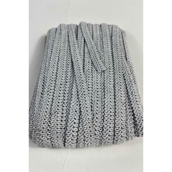 Gri Ko&ccedil; Boynuzu Şerit &ndash; Dekoratif Kenar S&uuml;s&uuml; ve El İşi Aksesuarı (3 Metre)-KBLY-1046