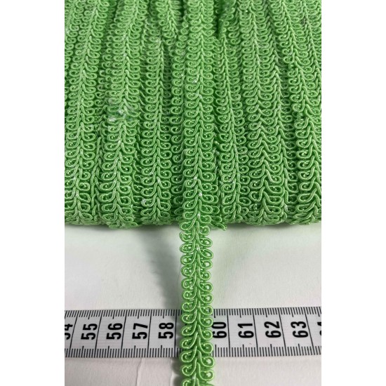 A&ccedil;ık Yeşil Ko&ccedil; Boynuzu Şerit &ndash; Dekoratif Kenar S&uuml;s&uuml; ve El İşi Aksesuarı (3 Metre)-KBLY-1047