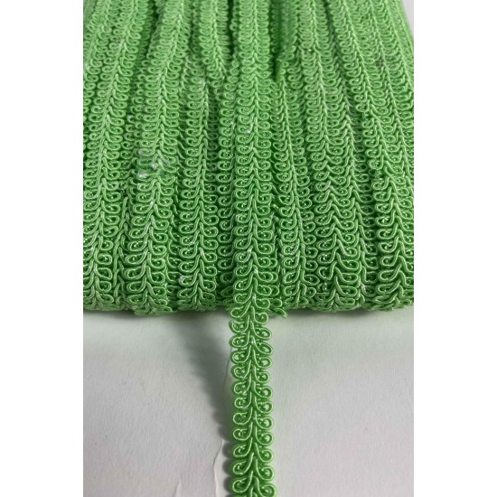 A&ccedil;ık Yeşil Ko&ccedil; Boynuzu Şerit &ndash; Dekoratif Kenar S&uuml;s&uuml; ve El İşi Aksesuarı (3 Metre)-KBLY-1047