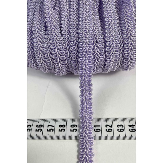 A&ccedil;ık Lila Ko&ccedil; Boynuzu Şerit &ndash; Dekoratif Kenar S&uuml;s&uuml; ve El İşi Aksesuarı (3 Metre)-KBLY-1048