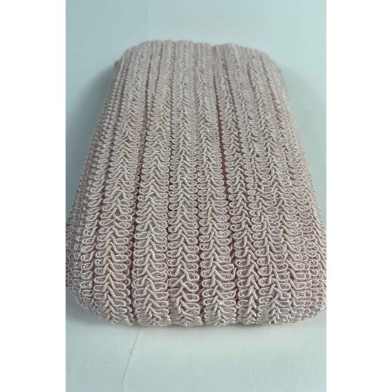 Pudra Ko&ccedil; Boynuzu Şerit &ndash; Dekoratif Kenar S&uuml;s&uuml; ve El İşi Aksesuarı (3 Metre)-KBLY-1051