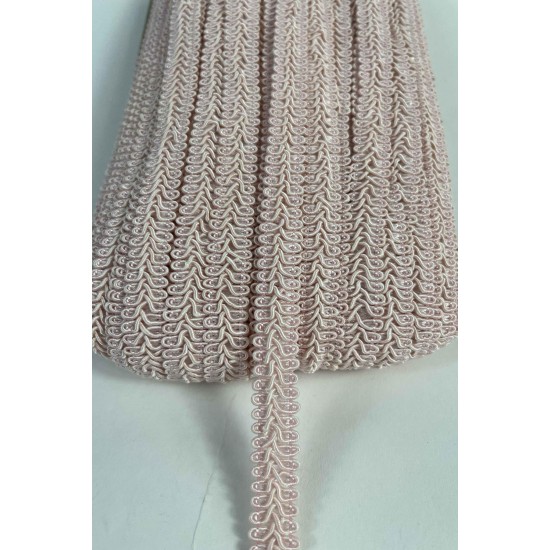 Pudra Ko&ccedil; Boynuzu Şerit &ndash; Dekoratif Kenar S&uuml;s&uuml; ve El İşi Aksesuarı (3 Metre)-KBLY-1051