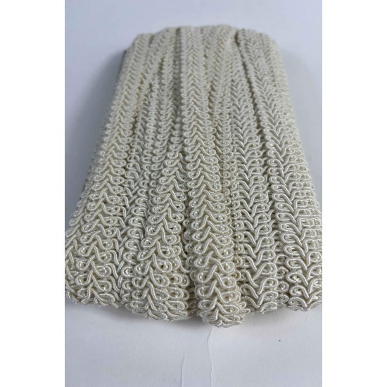 Koyu Krem Ko&ccedil; Boynuzu Şerit &ndash; Dekoratif Kenar S&uuml;s&uuml; ve El İşi Aksesuarı (3 Metre)-KBLY-1054