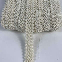 Koyu Krem Ko&ccedil; Boynuzu Şerit &ndash; Dekoratif Kenar S&uuml;s&uuml; ve El İşi Aksesuarı (3 Metre)-KBLY-1054