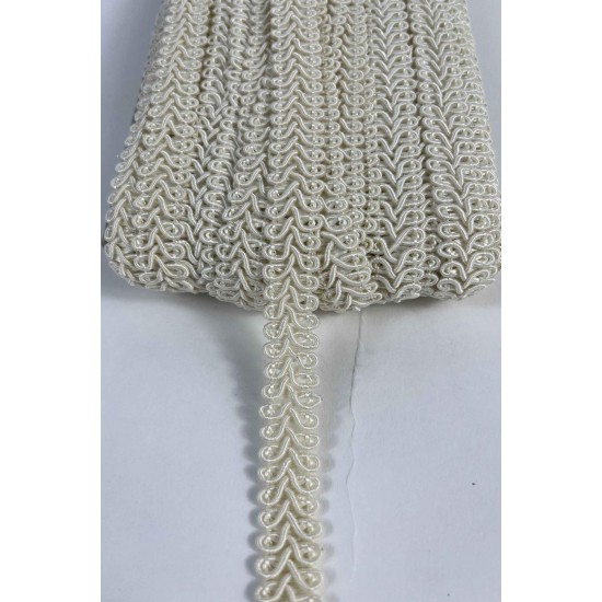 Koyu Krem Ko&ccedil; Boynuzu Şerit &ndash; Dekoratif Kenar S&uuml;s&uuml; ve El İşi Aksesuarı (3 Metre)-KBLY-1054