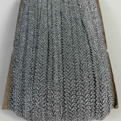 G&uuml;m&uuml;ş Simli Ko&ccedil; Boynuzu Şerit &ndash; Dekoratif Kenar S&uuml;s&uuml; ve El İşi Aksesuarı (3 Metre)-KBLY-1056